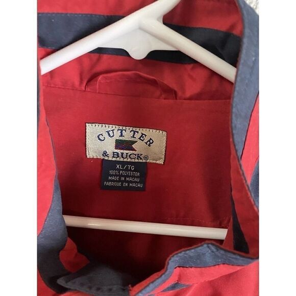 Cutter & Buck Mens Windbreaker XL Red Full Zip - Picture 2 of 16